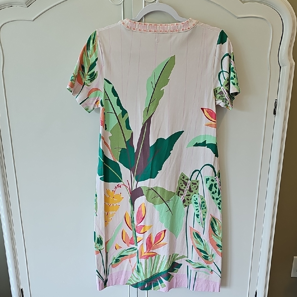 Spartina 449 Green and Pink Tropical Dress - Picture 4 of 7